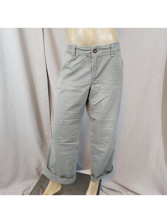 Old Navy Pants - Old Navy Olive Green Distressed Straight Leg Pants Slacks Siz 14 LARGE 36 Wx31 I